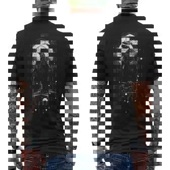 Cuervo Pájaro Oscuro Brujería Presagios Medianoche Camiseta Hombre Estampado Espalda - Regaloses