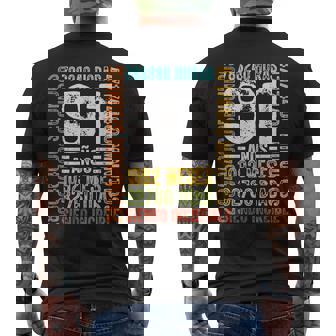 Cumpleaños Feliz 91 Años Feliz 91 Años Regalos Originales Camiseta Hombre Estampado Espalda - Regaloses