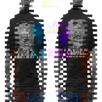 Cute Cat Lover Heart Shape Karma Men's T-shirt Back Print - Thegiftio UK