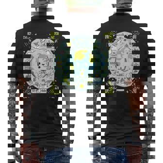 Cute Earth Holding Sapling Eco-Friendly Art Men's Back Print T-Shirt - Monsterry