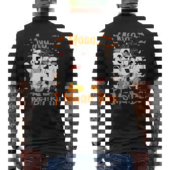 Cute Ghost Cow Moo I Mean Boo Halloween Cow Lover Men's T-shirt Back Print - Thegiftio UK
