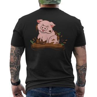 Cute Pig Farm Farming Pig T-Shirt mit Rückendruck - Geschenkecke