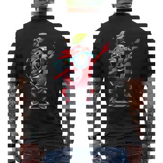 Dab Apple Dancing Dabbing Apple Fruit Men's T-shirt Back Print - Thegiftio