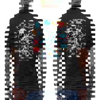 Dabbing Astronaut Space Galaxy Men's T-shirt Back Print - Thegiftio UK