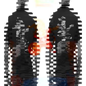 Dabbing Dog Cane Svizzera Pallacanestro Bandiera Svizzera T-shirt da uomo con stampa posteriore - Novitaregali
