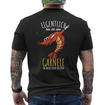 Dabbing Garnelen Kostüm Meerestier Garnele T-Shirt mit Rückendruck - Geschenkecke