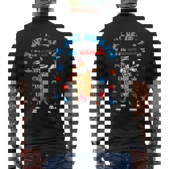 Dabbing Hotdog I'm Just Here For The Wieners 4Th Of July Men's T-shirt Back Print - Seseable