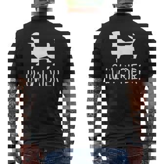 Dachshund Low Rider For Dog Lovers Men's Back Print T-Shirt - Monsterry