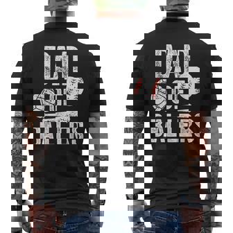 Dad Of Ballers Volleyball Baseball Dad Fathers Day Men's T-shirt Back Print - Monsterry