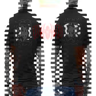 Dad Of The Birthday Boy Costume Spider Web Birthday Party Men's T-shirt Back Print - Thegiftio UK