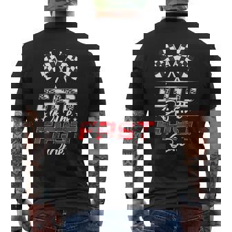 Dad Of The Fast One First Birthday Racing Car Family Men's T-shirt Back Print | Seseable UK