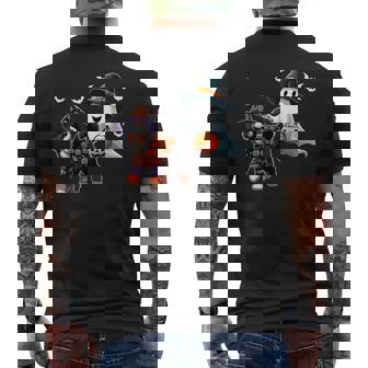 Dad and Mom Dada Birthday Boy Dog Family Party Decorations Men's Back Print T-Shirt - Monsterry