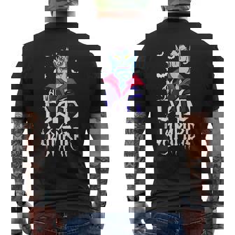 I Am Dad Vampire Matching Family Halloween Men's Back Print T-Shirt - Monsterry
