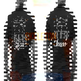 Dancing Skeleton Squad Matching Family Halloween Skeleton Men's T-shirt Back Print | Mazezy