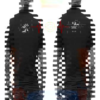 Darts Heartbeat Dardos Latido Del Corazón Camiseta Hombre Estampado Espalda - Regaloses