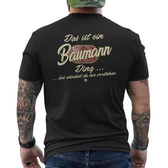 'Das Ist Ein Baumann Ding' Family T-Shirt mit Rückendruck - Geschenkecke