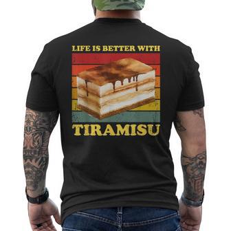 Das Leben Ist Besser Mit Tiramisu Tiramisu T-Shirt mit Rückendruck - Geschenkecke