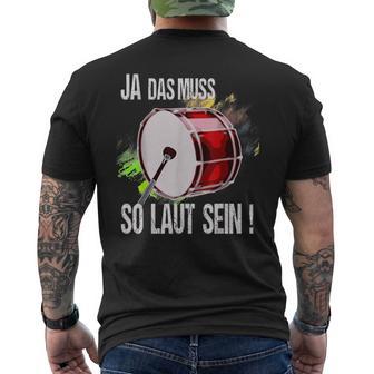 Das Muss So Laut Sein-Drummer Percussion T-Shirt mit Rückendruck - Geschenkecke