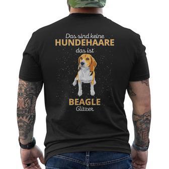 Das Sind Keine Hundehaare Das Ist Beagle Glitter T-Shirt mit Rückendruck - Geschenkecke