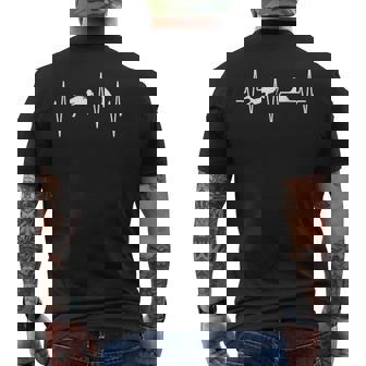 De Buceo Divertido Tiburón Aleta Latido Del Corazón Del Buzo Camiseta Hombre Estampado Espalda - Regaloses