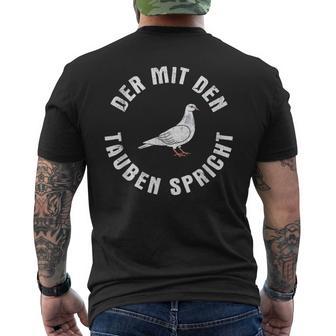 Der Mit Den Tauben T-Shirt mit Rückendruck - Geschenkecke