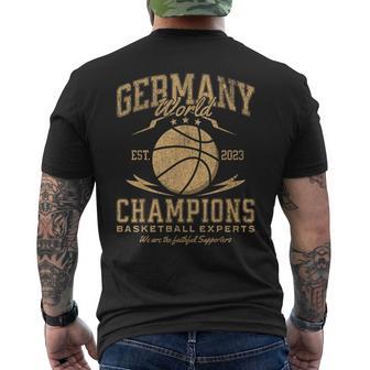 Deutschland Basketball Weltmeister 2023 Basketball Team T-Shirt mit Rückendruck - Geschenkecke