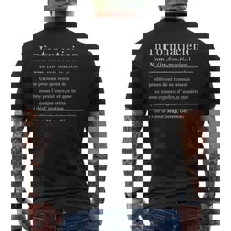 Dictionnaire Informaticien Programmeur Définition T-shirt imprimé au dos - Cadeauxyz