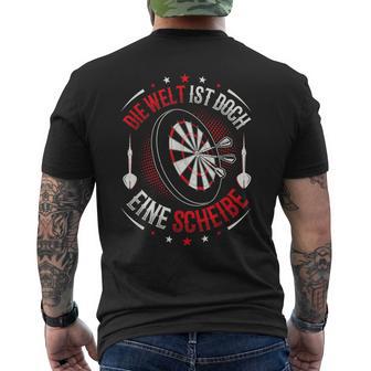 Die Welt Ist Doch Eine Disc Dart T-Shirt mit Rückendruck - Geschenkecke