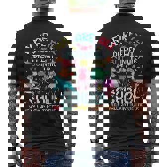 We Are Different But In This School We Swim Together Ocean Men's T-shirt Back Print | Mazezy