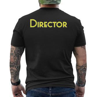 Director School College Corporate Concert Event Clothing Men's T-shirt Back Print - Monsterry CA