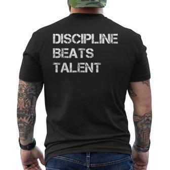 Discipline Beats Talent T-Shirt mit Rückendruck - Geschenkecke