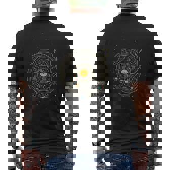 Disco Deinilo Con Sistema Solar De Planetas Astro Music Camiseta Hombre Estampado Espalda - Regaloses