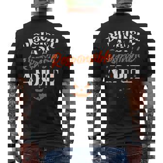 Disguised As A Responsible Adult Halloween Costume Men's T-shirt Back Print - Thegiftio UK