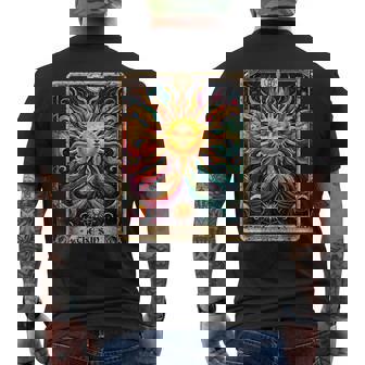 Distressed Grunge Worn Out Style The Sun Tarot Card Men's T-shirt Back Print - Thegiftio UK