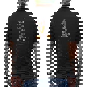 Doberman Pinscher En El Bolsillo Doberman Camiseta Hombre Estampado Espalda - Regaloses