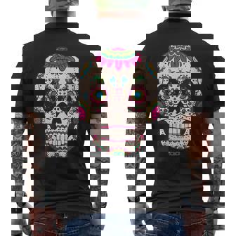 Donna Divertente Teschio Messicano Sugar Skull Messico Con Collo A T-shirt da uomo con stampa posteriore - Novitaregali