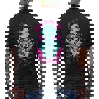 Donna Trippy We Come In Peace Sci Fi Humor Et Ufo Alien Lover Con Collo A T-shirt da uomo con stampa posteriore - Novitaregali