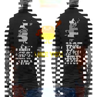 I Don't Like You Either Candy Corn Halloween Costume Men's T-shirt Back Print - Thegiftio UK