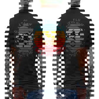 Don't Follow Me I Do Stupid Things Moto Cross Vintage Biker Men's T-shirt Back Print - Monsterry