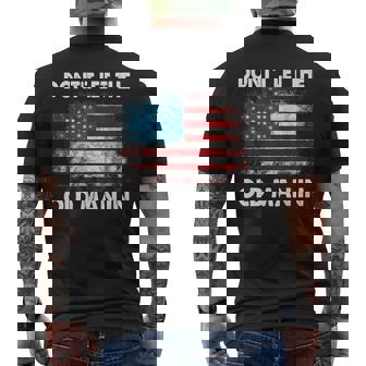 Don't Let The Old Man In Retro American Flag Men's T-shirt Back Print | Seseable UK