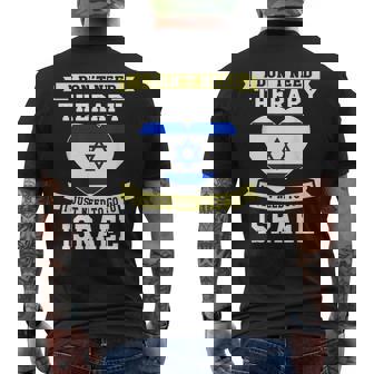 I Don't Need Therapy I Just Need To Go To Israel Men's T-shirt Back Print - Monsterry