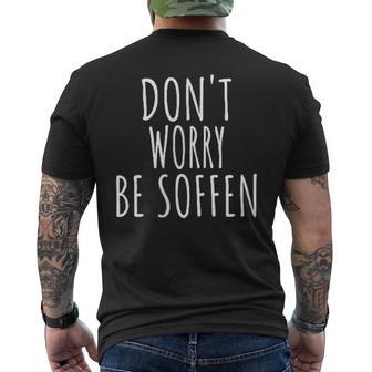 Don't Worry Be Soffen Slogan T-Shirt mit Rückendruck - Seseable