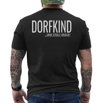 Dorfkind Und Stolz Drauf S T-Shirt mit Rückendruck - Geschenkecke