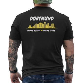 Dortmund Skyline My Love Landmark Stadium Ultras T-Shirt mit Rückendruck - Geschenkecke