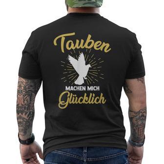 Doves Make Mich Glücklich Pigeonbreeder T-Shirt mit Rückendruck - Geschenkecke