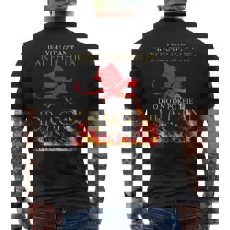 Dragon Flame-Spewing Flying Mythical Creature Fire Breathing Men's Back Print T-Shirt - Monsterry