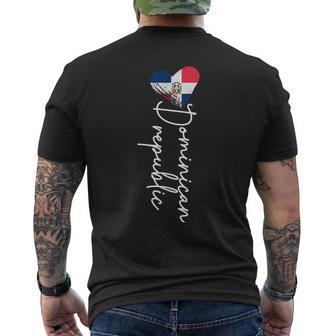 Drapeau De La République Dominicaine Cœur De La République Dominicaine T-shirt imprimé au dos - Cadeauxyz