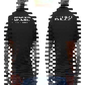 E 'Sti Cazzi Scritta Divertente E Ironica Con Collo A T-shirt da uomo con stampa posteriore - Novitaregali