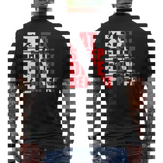 Eat Sleep Dive Repeat Diving Men's T-shirt Back Print - Monsterry