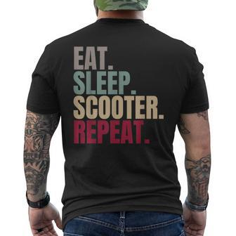 Eat Sleep Scooter Repeat T-Shirt mit Rückendruck - Geschenkecke